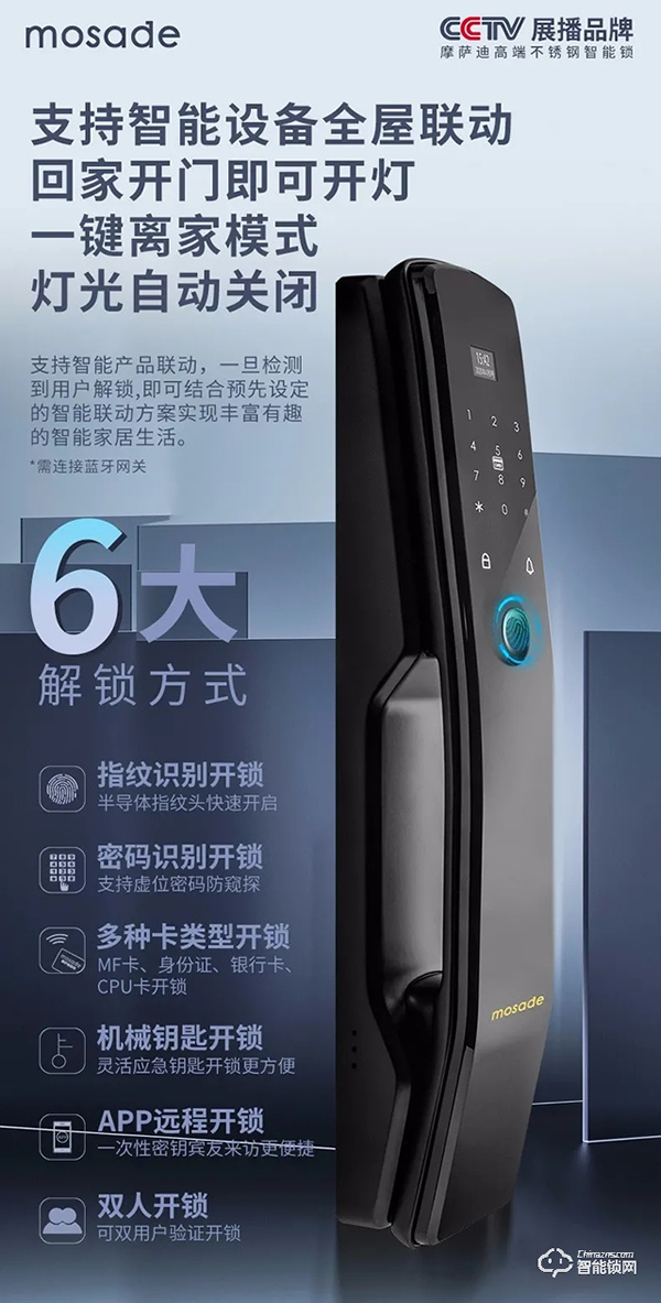 智能家居時(shí)代，摩薩迪教你如何選擇一把靠譜的智能門鎖