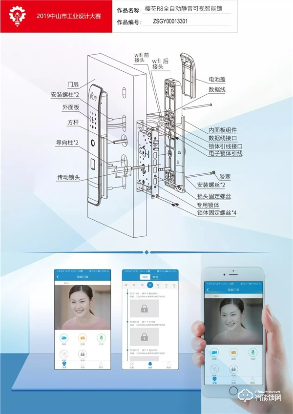 中山工業設計大賽，櫻花R8智能鎖一舉摘得鎖具類“金獎”桂冠