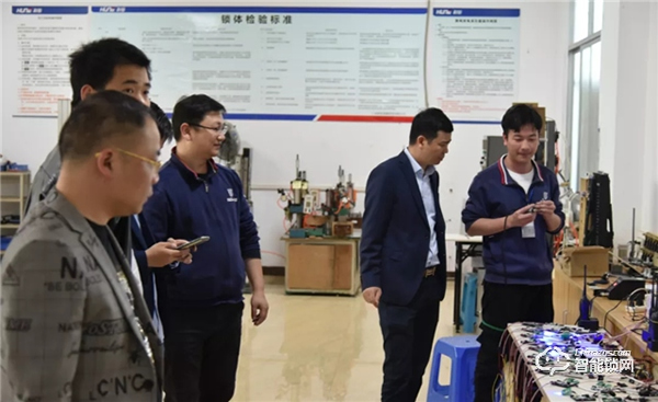 初到科技領導一行蒞臨科裕智能鎖參觀交流