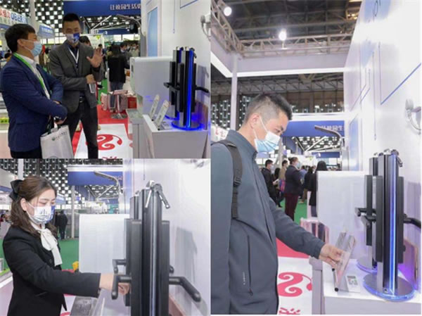 掌門物聯(lián)聯(lián)網(wǎng)型智能門鎖全新產(chǎn)品理念亮相CCLE2021后勤展，人氣爆棚！