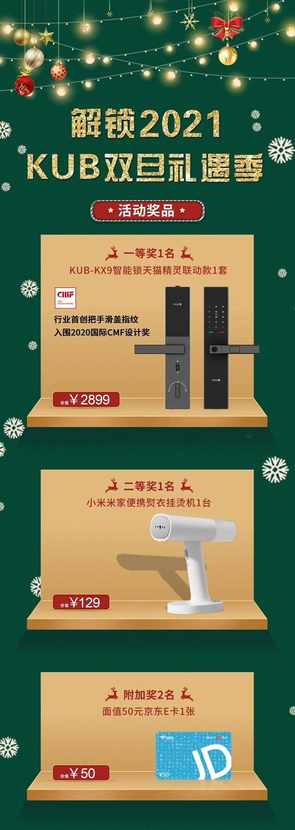 KUB智能鎖雙旦獻禮！揚言要承包您的2021新年禮物！