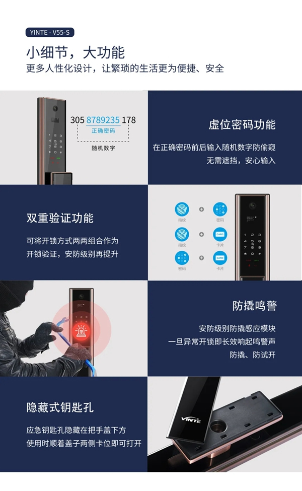 因特V55-S智能貓眼鎖全新升級