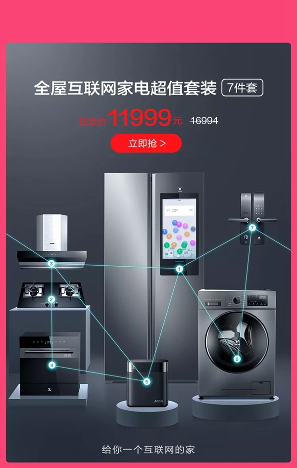 云米全屋互聯網家電6.18擊破底價，全屋家電最高可省5000元