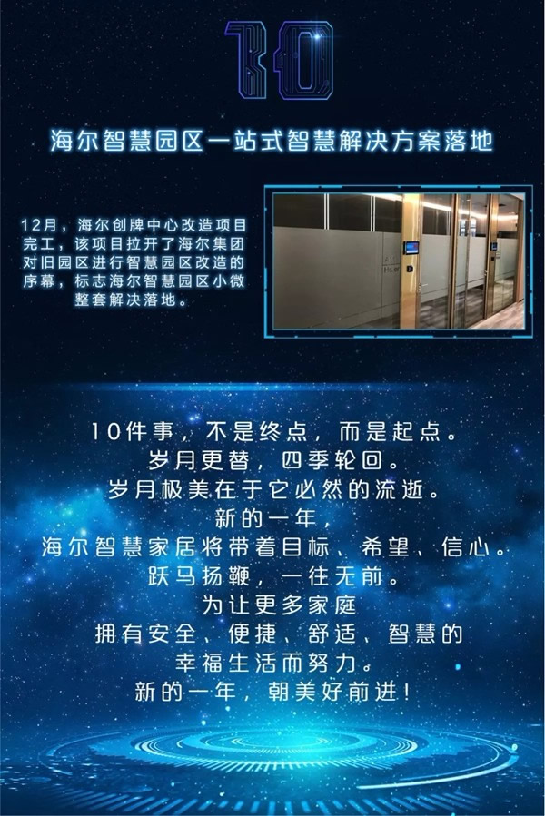 海爾智慧家居回顧2018年10大事記，2019年一同前行