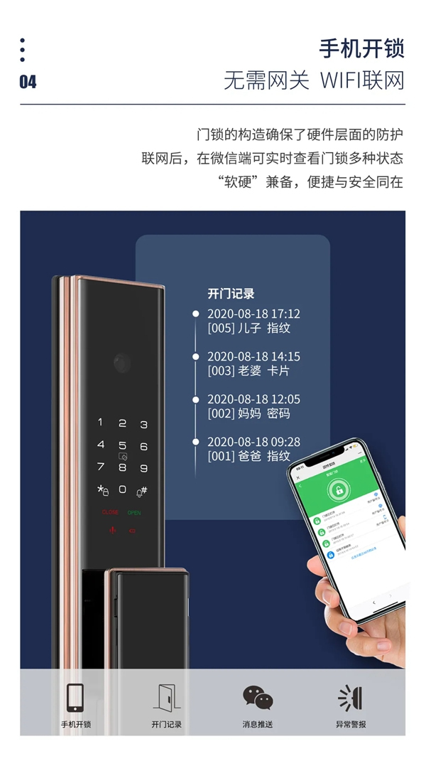 新品上市 | 因特VF5-M人臉識(shí)別全功能智能鎖