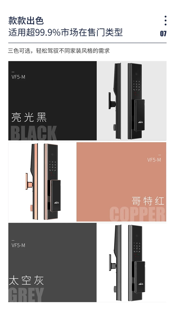 新品上市 | 因特VF5-M人臉識(shí)別全功能智能鎖