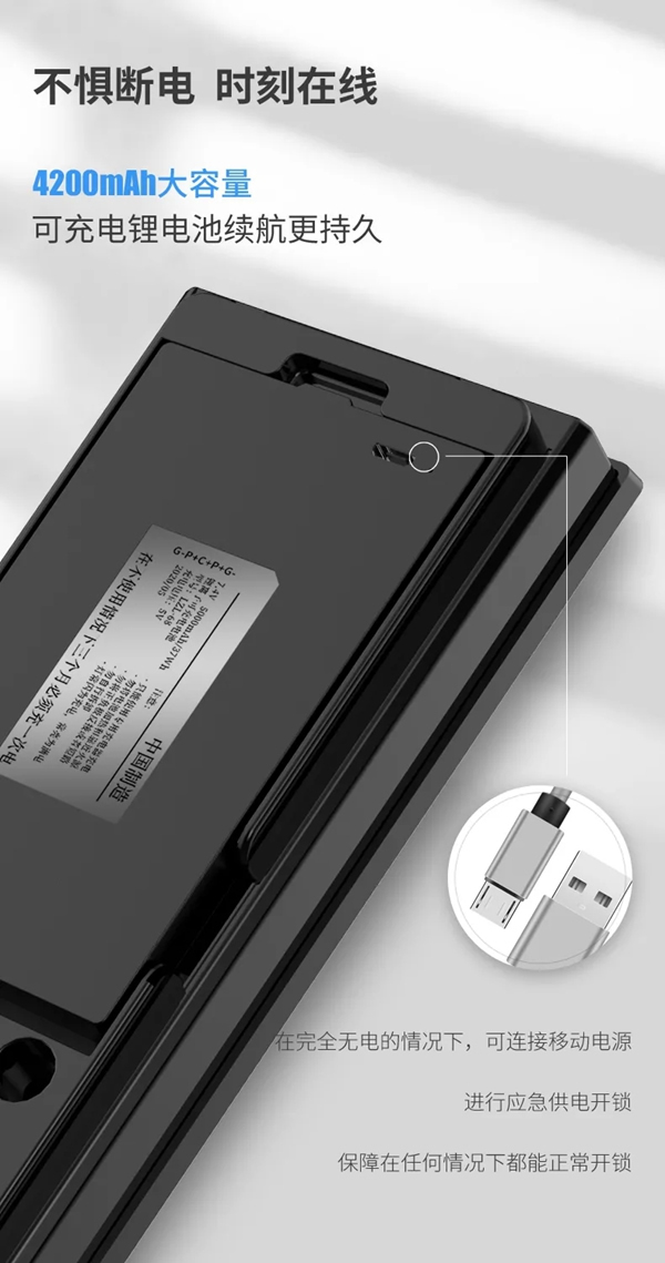 因特·V6-V | 大曲面手機貓眼對講鎖，即刻來探！