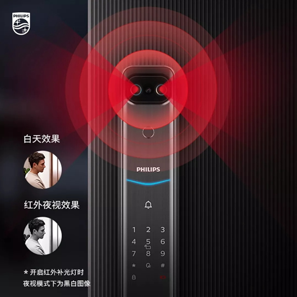 飛利浦智能鎖DDL708-VP雙重可視，為你全景護家