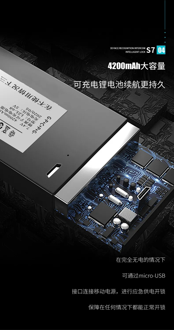 因特智能鎖新品·S7：3D人臉識別全功能對講鎖，耀目登場