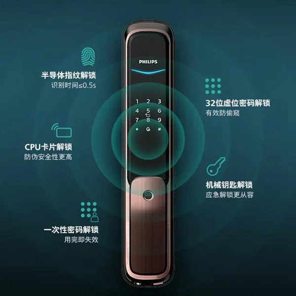 飛利浦全自動智能鎖DDL706A，點亮你的生活！