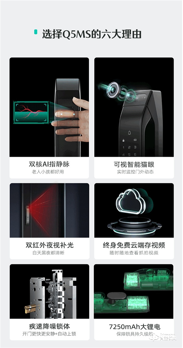 貓眼AI指靜脈，老人小孩都好用，德施曼新品Q5MS