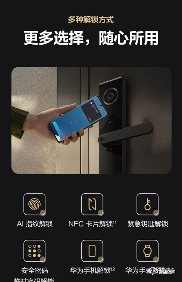 華為最便宜智能門鎖今日開售：限時8折 僅1099元