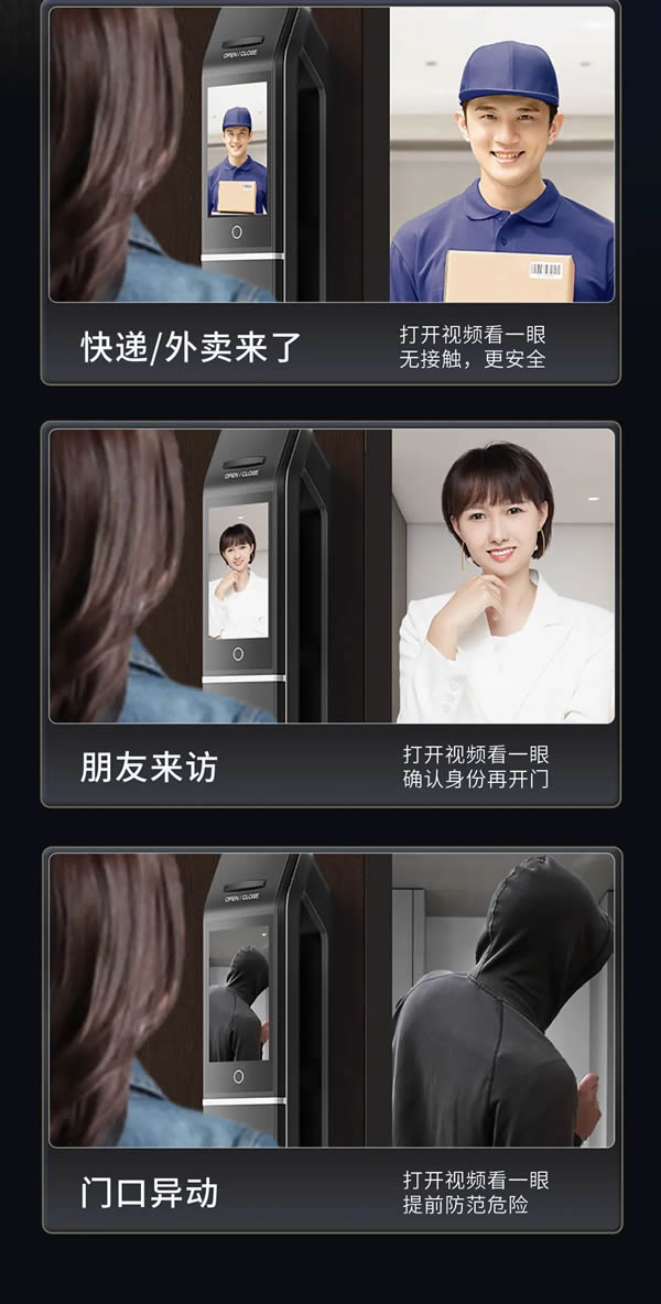 明星同款力薦丨亞太天能智屏貓眼全自動智能鎖A6p