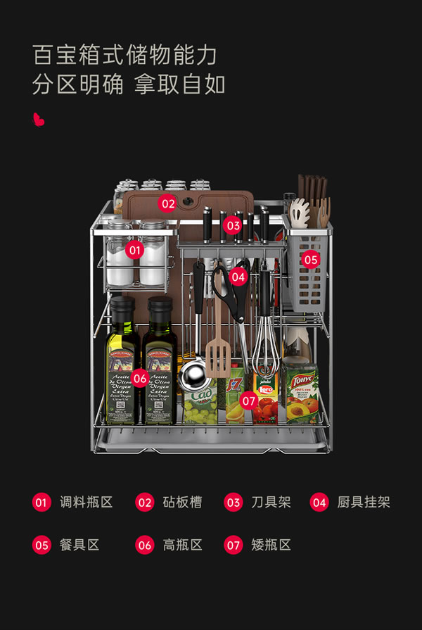 廚房拉籃經典之作丨匯泰龍高端不銹鋼拉籃系列