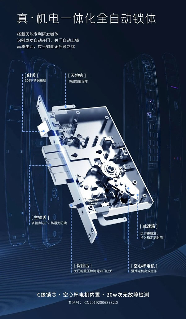 亞太天能首款集3D人臉 x 智屏 x 智能貓眼于一身的全自動智能鎖