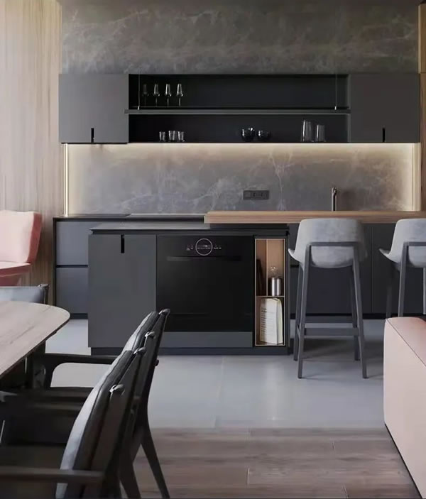 家庭“碗”美大師：榮事達智能家居嵌入式洗碗機_1