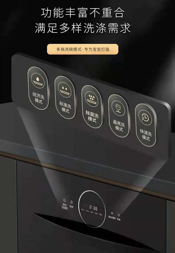 家庭“碗”美大師：榮事達智能家居嵌入式洗碗機_3