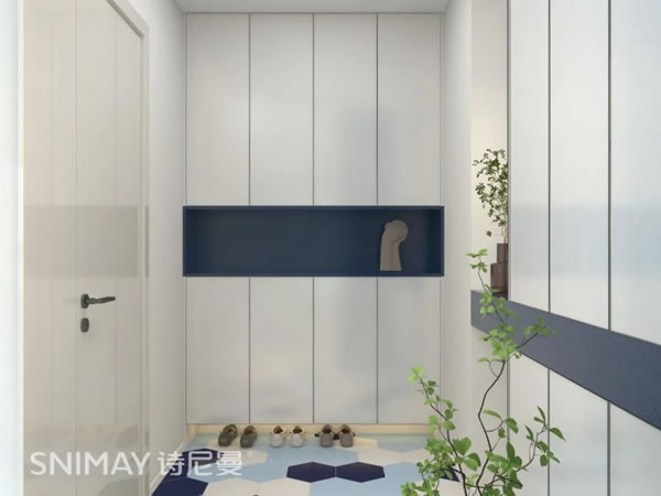 淺指智能鎖98㎡極簡兩居室，打造輕盈質感家居_4