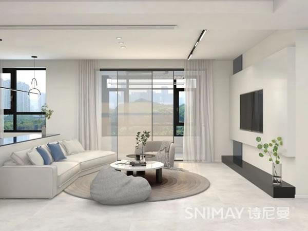 淺指智能鎖98㎡極簡兩居室，打造輕盈質感家居_7