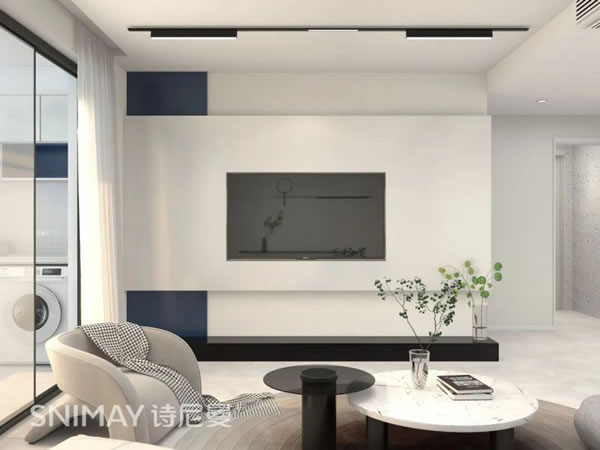 淺指智能鎖98㎡極簡兩居室，打造輕盈質感家居_9