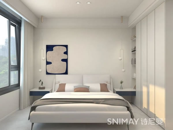 淺指智能鎖98㎡極簡兩居室，打造輕盈質感家居_14