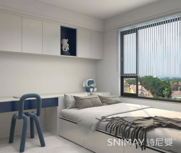 淺指智能鎖98㎡極簡兩居室，打造輕盈質感家居_19